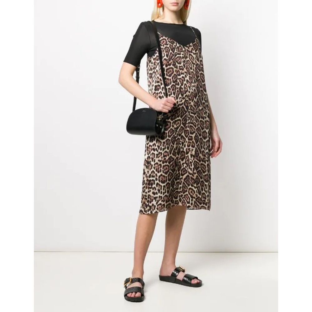 Equipment Femme Jules Leopard Print Slip Dress